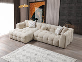 Ivy Sand Boucle LAF 110" Sectional from Nova Furniture - Luna Furniture