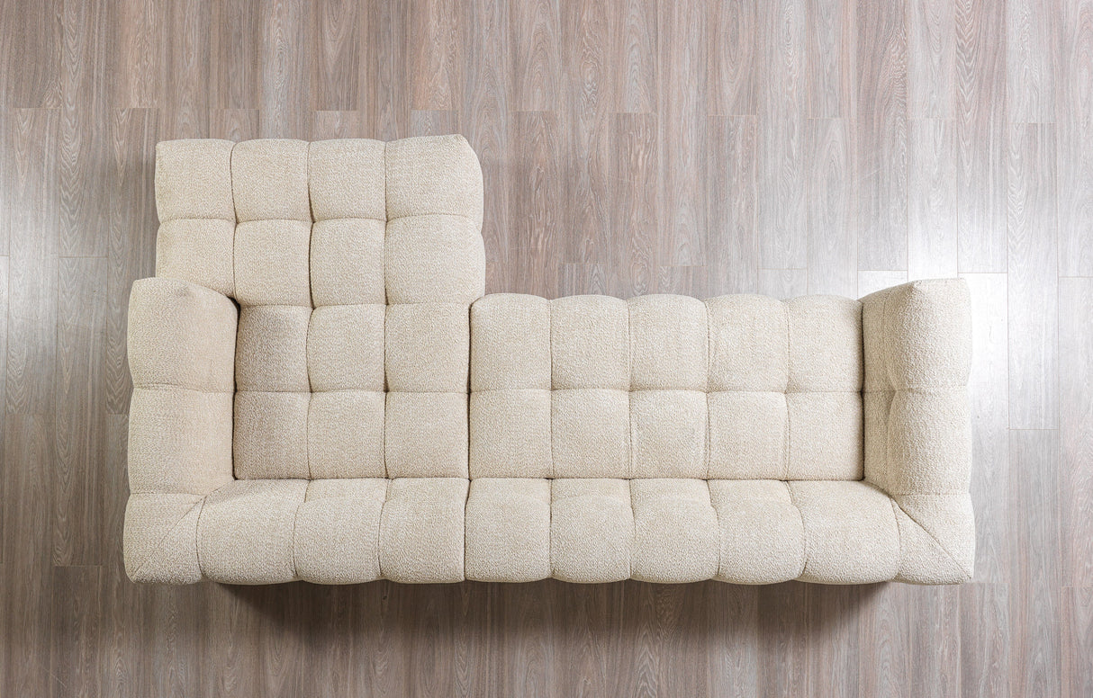 Ivy Sand Boucle RAF Chaise Sectional from Nova Furniture - Luna Furniture