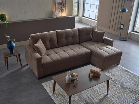 Ivy Koopsi Brown Sleeper Storege Sectional from Bellona - Luna Furniture