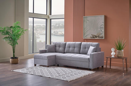 Ivy Koopsi Gray Sleeper Storage Sectional from Bellona - Luna Furniture
