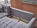 Ivy Koopsi Gray Sleeper Storage Sectional from Bellona - Luna Furniture
