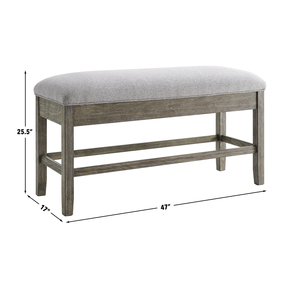 Grayson Gray/White 6-Piece Marble Top Counter Height Dining Table Set with Bench from Steve Silver - Luna Furniture