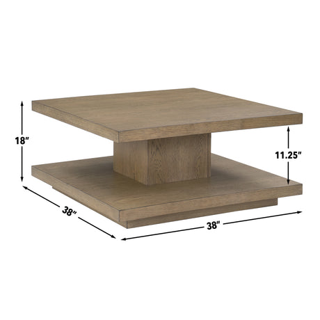 Canyon Cocktail Table with Casters, Sand from Steve Silver - Luna Furniture