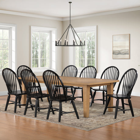 Sommerset Natural Oak/Black Dining Room Set from Steve Silver - Luna Furniture