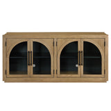 Magnolia Cathedral Doored Server, Weathered Sand from Steve Silver - Luna Furniture