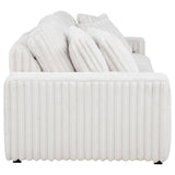 Jacana Ivory Corduroy Upholstered Dual Power Chaise Sofa from Coaster - Luna Furniture