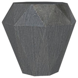 Jacinto Gray Geometric Solid Mango Wood Side Table from Coaster - Luna Furniture