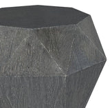 Jacinto Gray Geometric Solid Mango Wood Side Table from Coaster - Luna Furniture