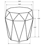 Jacinto Natural Brown Geometric Solid Mango Wood Side Table from Coaster - Luna Furniture