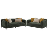 Jade 2-piece Chenille Upholstered Sofa Set Green from Coaster - Luna Furniture