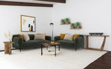 Jade Green Chenille Modern Track Arm Loveseat from Coaster - Luna Furniture