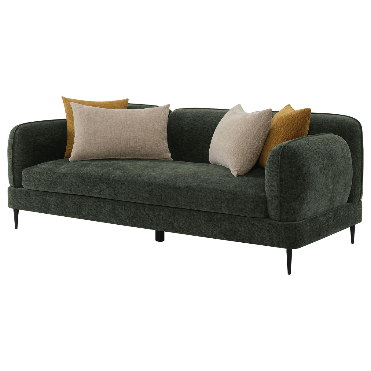 Jade Green Chenille Modern Track Arm Sofa from Coaster - Luna Furniture