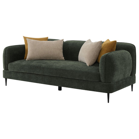 Jade Green Chenille Modern Track Arm Sofa from Coaster - Luna Furniture