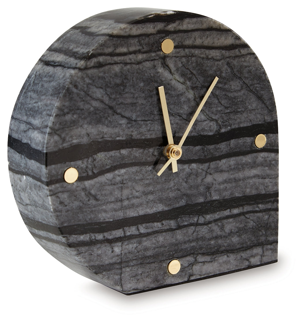Janmour Black Table Clock from Ashley - Luna Furniture