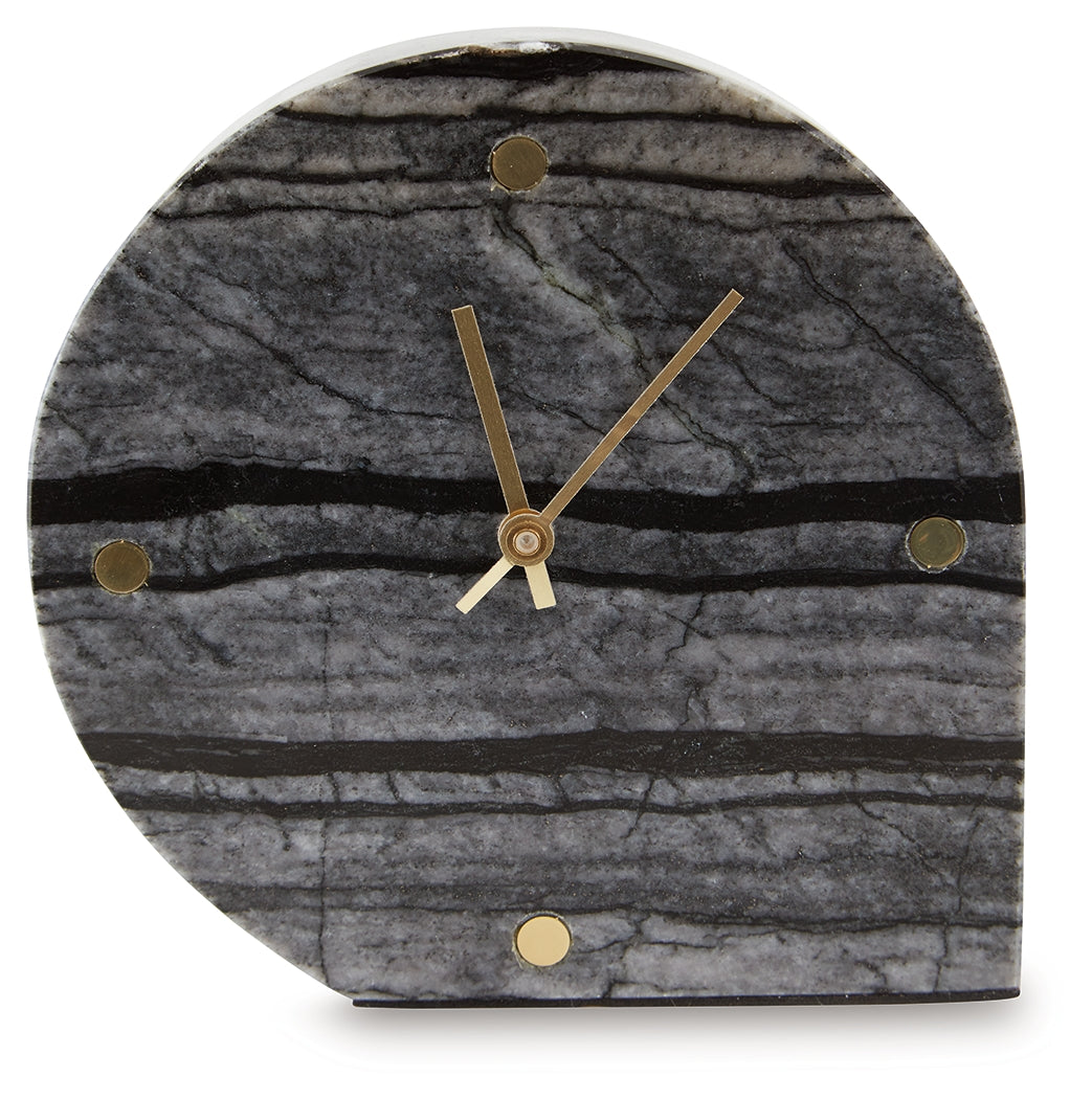Janmour Black Table Clock from Ashley - Luna Furniture