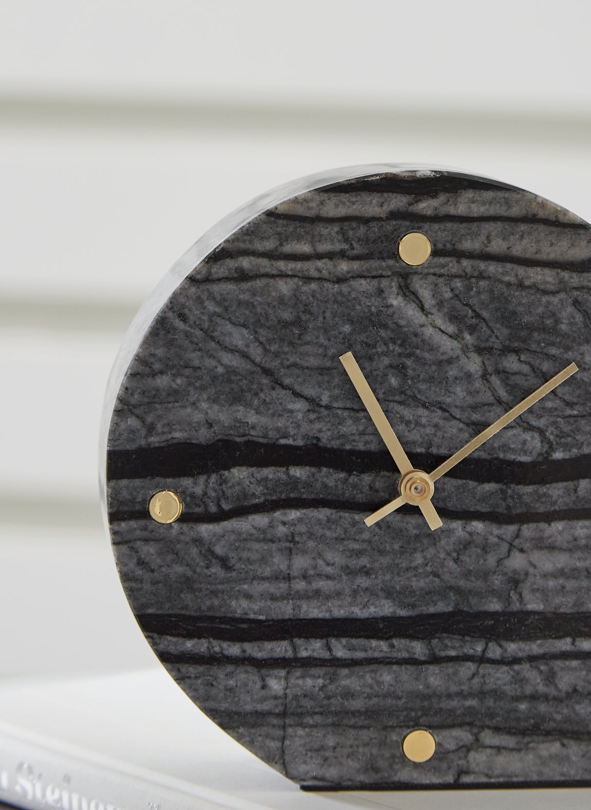 Janmour Black Table Clock from Ashley - Luna Furniture