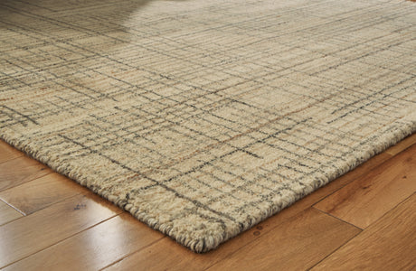 Janston Ivory/Gray/Tan Medium Rug from Ashley - Luna Furniture