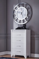 Jarlee White Queen Upholstered Panel Bed, Dresser, Mirror, Chest and 2 Nightstands from Ashley Furniture - Luna Furniture