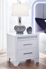 Jarlee White Queen Upholstered Panel Bed, Dresser, Mirror, Chest and 2 Nightstands from Ashley Furniture - Luna Furniture