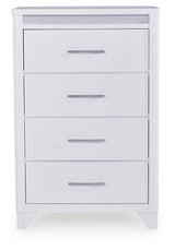 Jarlee White Queen Upholstered Panel Bed, Dresser, Mirror, Chest and 2 Nightstands from Ashley Furniture - Luna Furniture