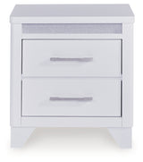 Jarlee White Queen Upholstered Panel Bed, Dresser, Mirror, Chest and 2 Nightstands from Ashley Furniture - Luna Furniture