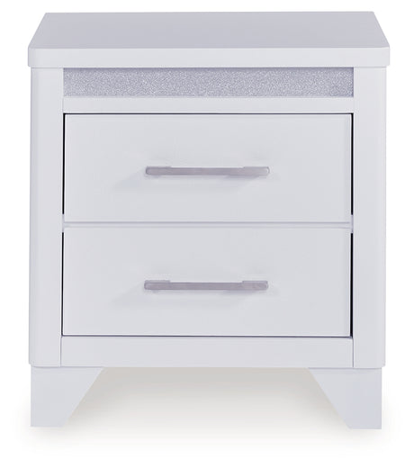 Jarlee White Queen Upholstered Panel Bed, Dresser, Mirror, Chest and 2 Nightstands from Ashley Furniture - Luna Furniture