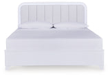 Jarlee White California King Upholstered Panel Bed from Ashley - Luna Furniture