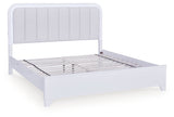 Jarlee White King Upholstered Panel Bed from Ashley - Luna Furniture