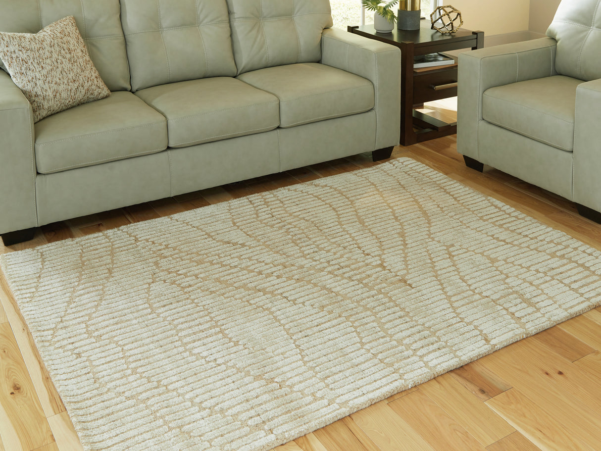 Jaseena Beige/Tan Medium Rug from Ashley Furniture - Luna Furniture