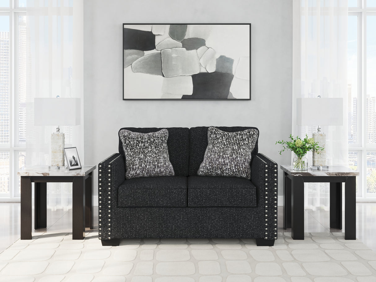 Jasmine Peaks Coal Loveseat from Ashley - Luna Furniture