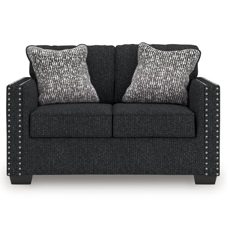 Jasmine Peaks Coal Loveseat from Ashley - Luna Furniture