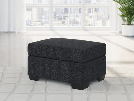 Jasmine Peaks Coal Ottoman from Ashley - Luna Furniture