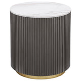 Jason 2-piece Round Marble Coffee and End Table Set White from Coaster - Luna Furniture