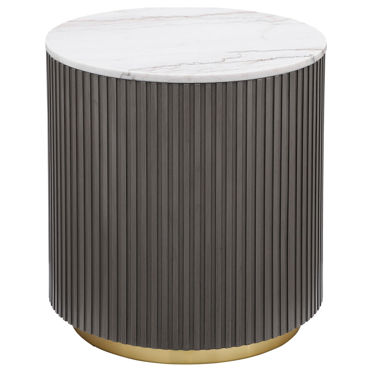 Jason 3-piece Round Marble Coffee and End Table Set White from Coaster - Luna Furniture