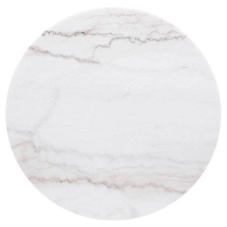 Jason White and Charcoal Round Marble Top Side End Table from Coaster - Luna Furniture