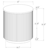 Jason White and Charcoal Round Marble Top Side End Table from Coaster - Luna Furniture