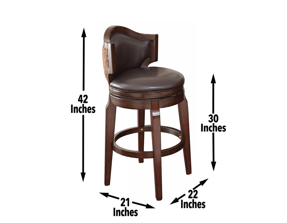 Jasper 30″ Bar Stool, Swivel, Set of 2 from Steve Silver - Luna Furniture