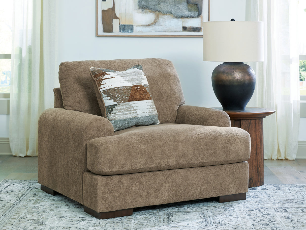 Jayne Park Pecan Oversized Chair from Ashley Furniture - Luna Furniture