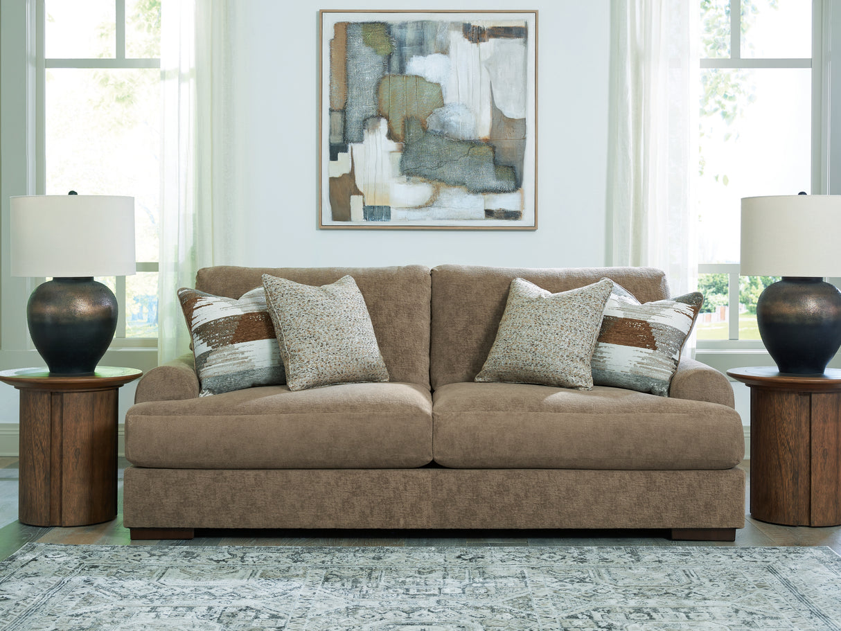 Jayne Park Pecan Sofa from Ashley Furniture - Luna Furniture