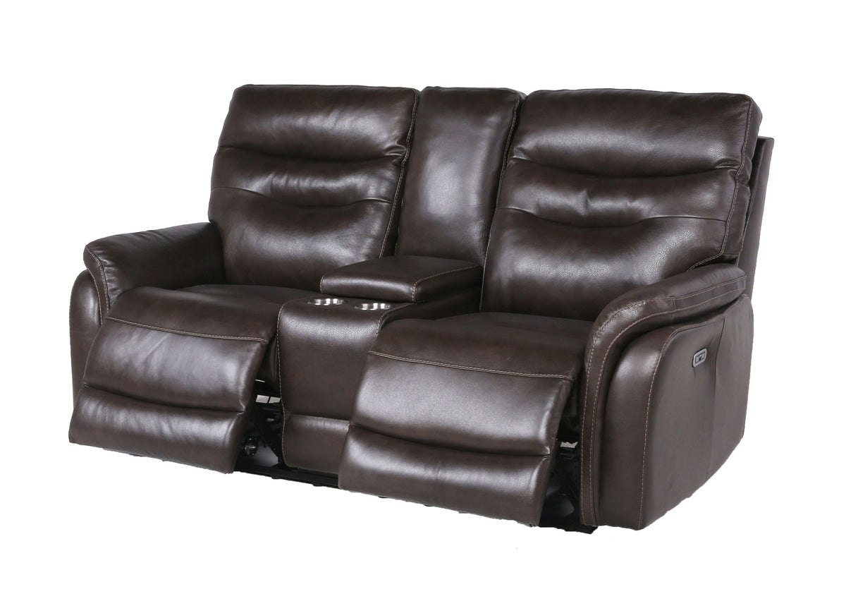 Fortuna Coffee Dual Power Reclining Loveseat from Steve Silver - Luna Furniture