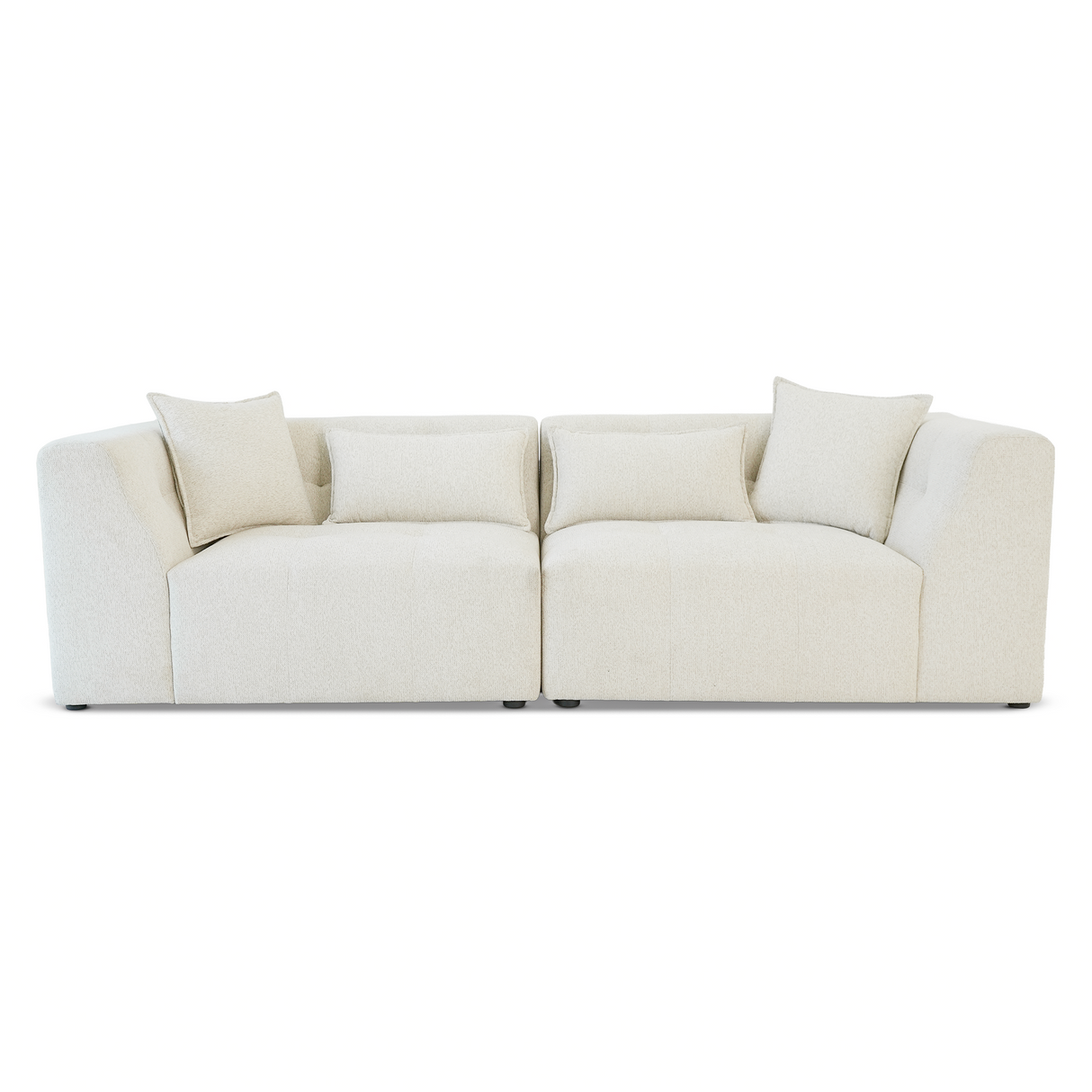 Jefferson White Soft Chenille Modern Sofa from Midinmod - Luna Furniture