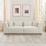 Jefferson White Soft Chenille Modern Sofa from Midinmod - Luna Furniture
