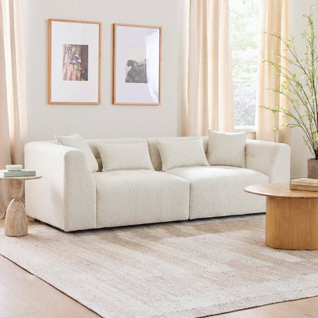 Jefferson White Soft Chenille Modern Sofa from Midinmod - Luna Furniture