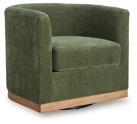 Jersonlow Forest Green Swivel Chair from Ashley - Luna Furniture