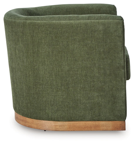 Jersonlow Forest Green Swivel Chair from Ashley - Luna Furniture