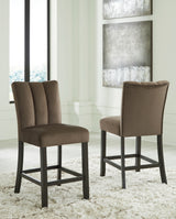 Jeshina Mocha Counter Height Barstool (Set of 2) from Ashley - Luna Furniture