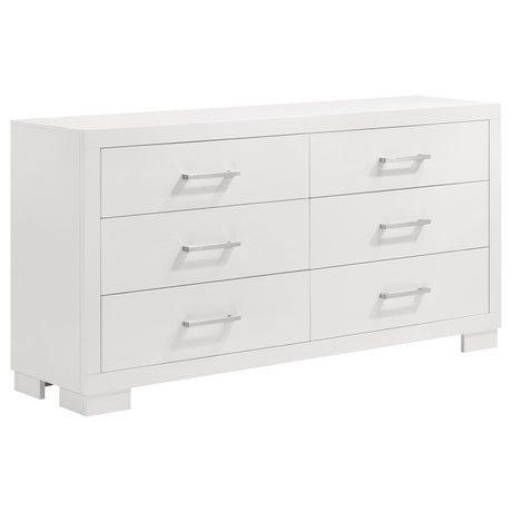 Jessica Snow White 5-piece Queen LED Bedroom Set from Coaster - Luna Furniture