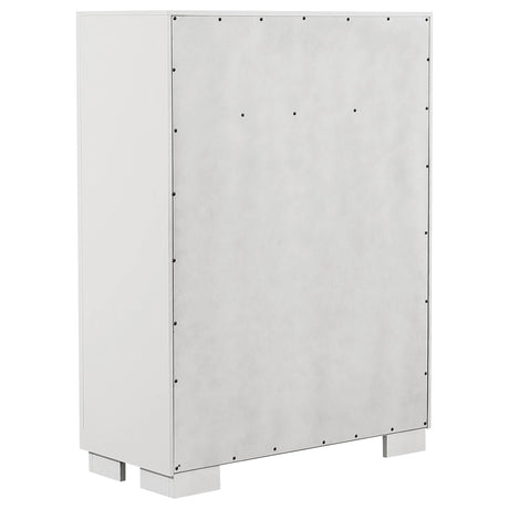 Jessica Snow White 5-piece Queen LED Bedroom Set from Coaster - Luna Furniture