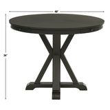 Rylie Black 48" Round Counter Dining Table with 4 Drawers from Steve Silver - Luna Furniture