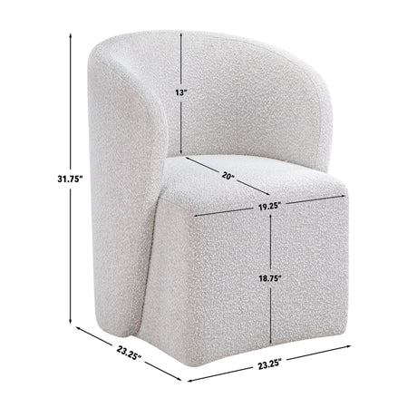 Annie Cotton Barrel Chair with Casters, Set of 2 from Steve Silver - Luna Furniture